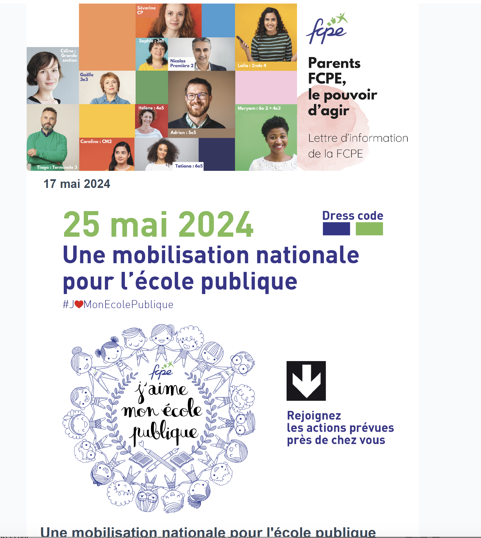 Lettre d'information - 17 mai 2024