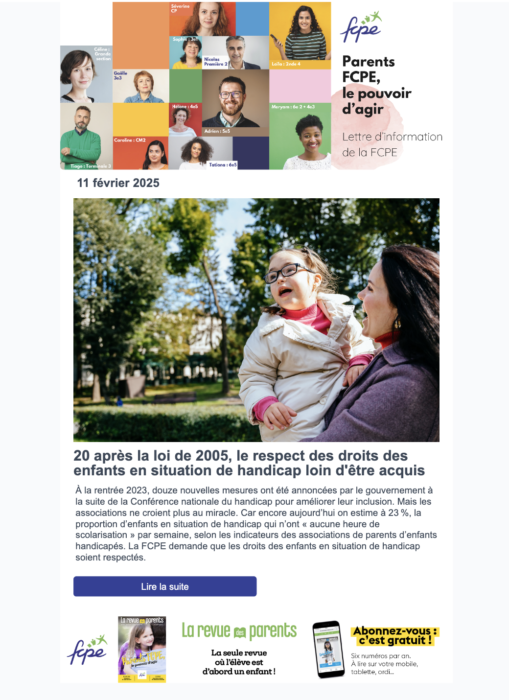 lettre spéciale Handicap