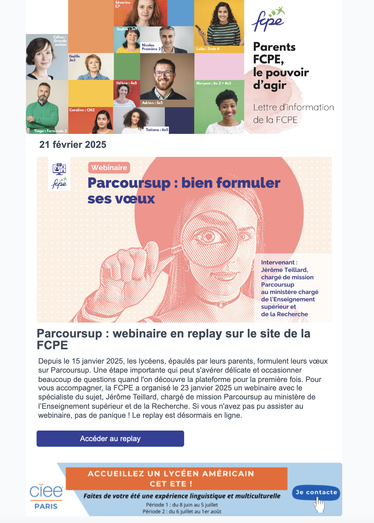 Lettre d'information