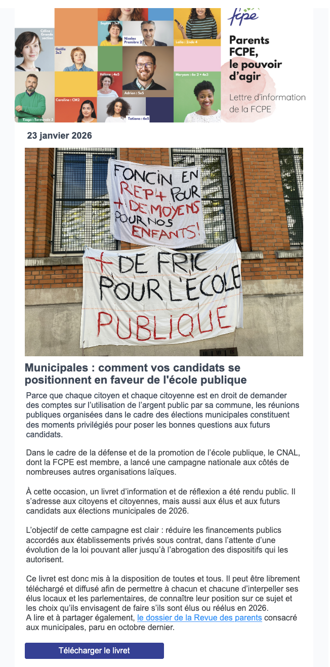 Lettre d'information