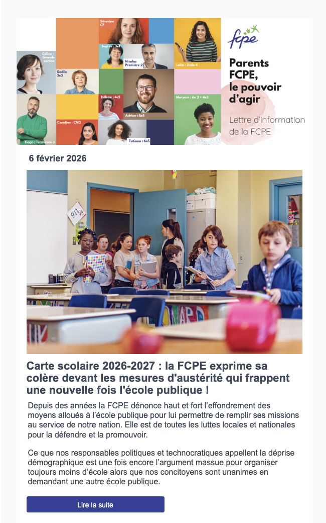 Lettre d'information