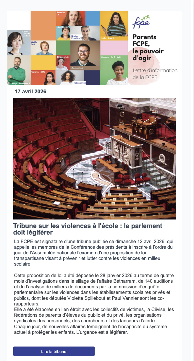 Lettre d'information