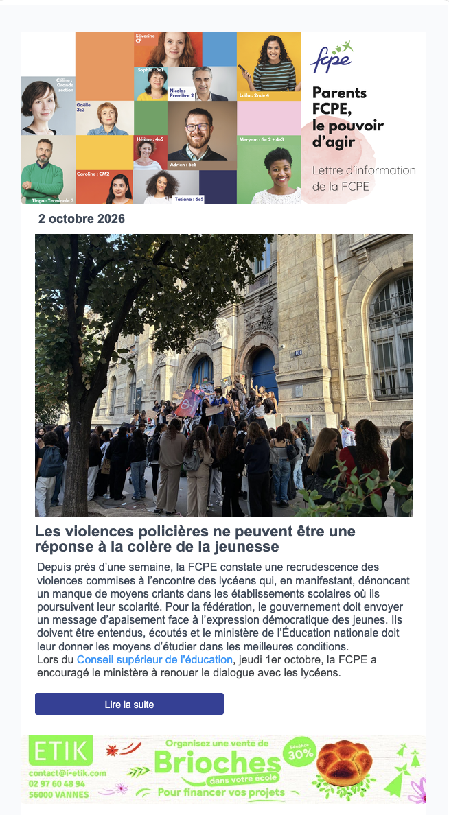 Lettre d'information