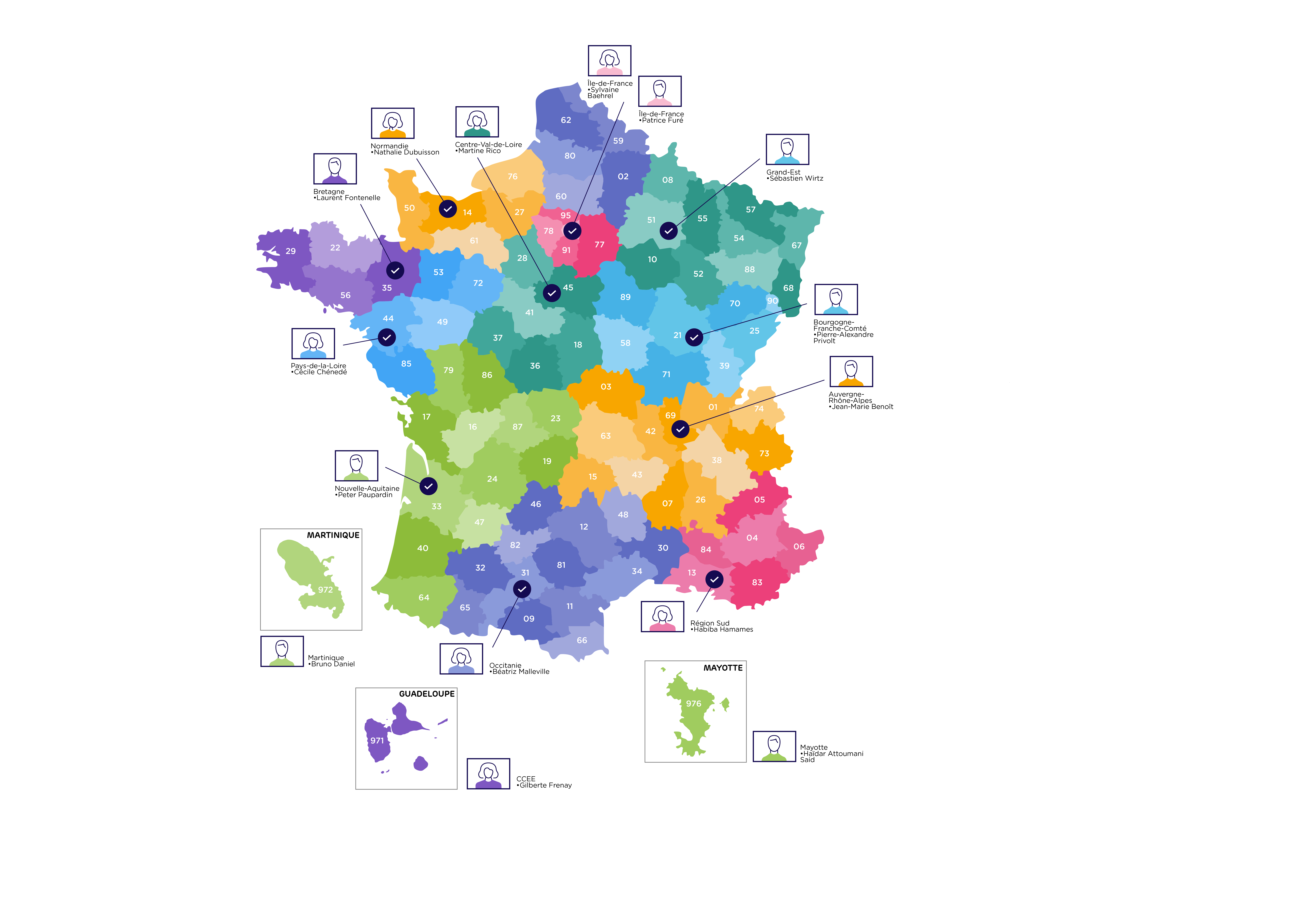 Carte des délégués FCPE