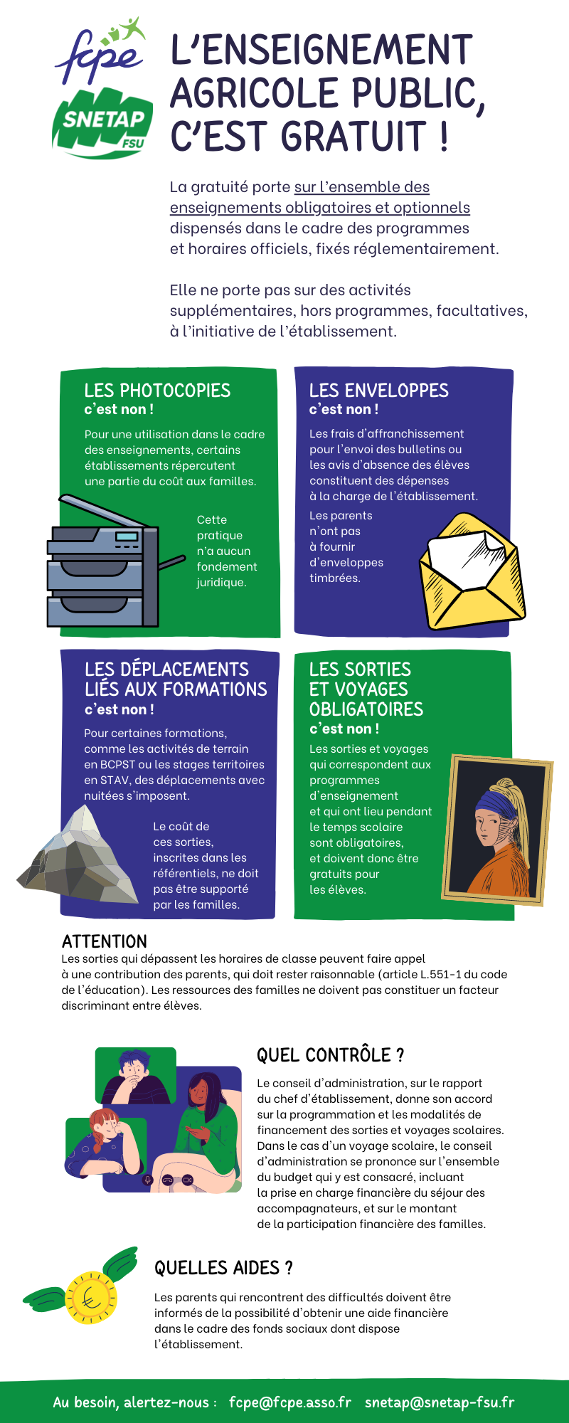 Infographie Enseignement agricole public