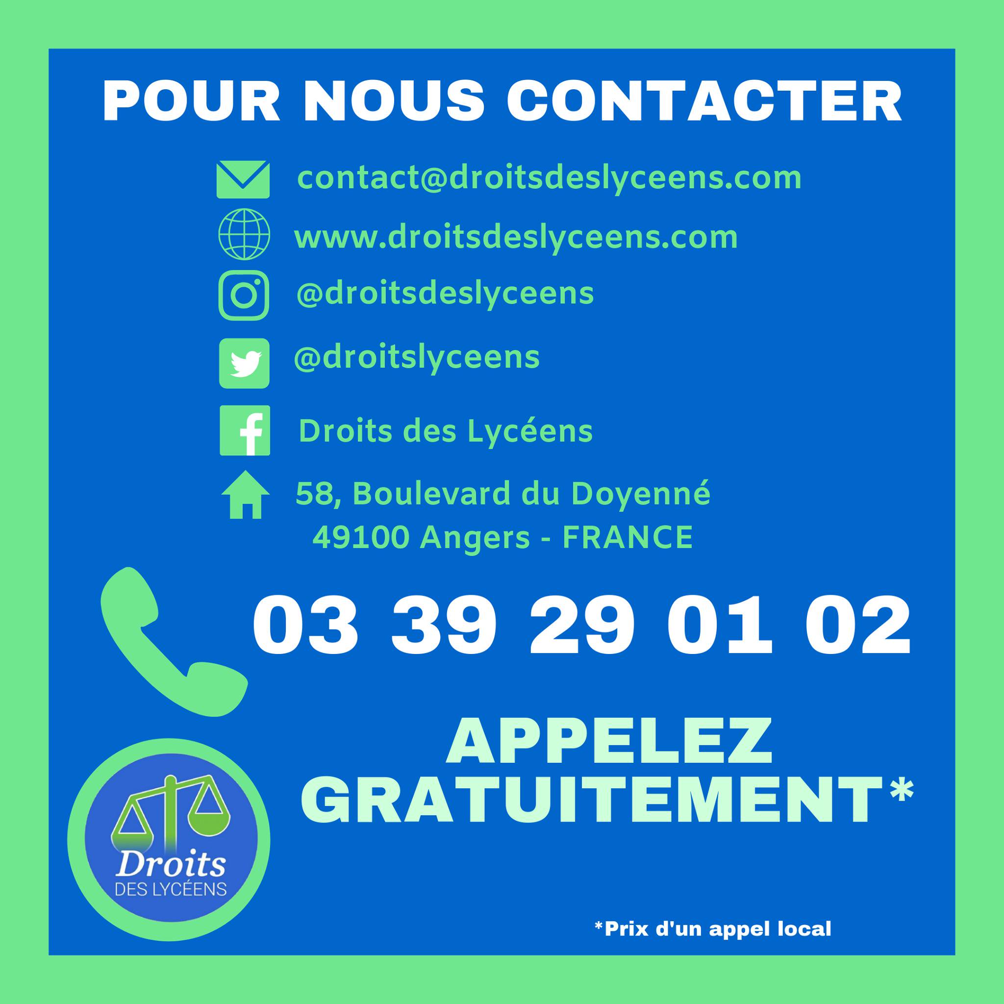 contact l'association droits des lycéens